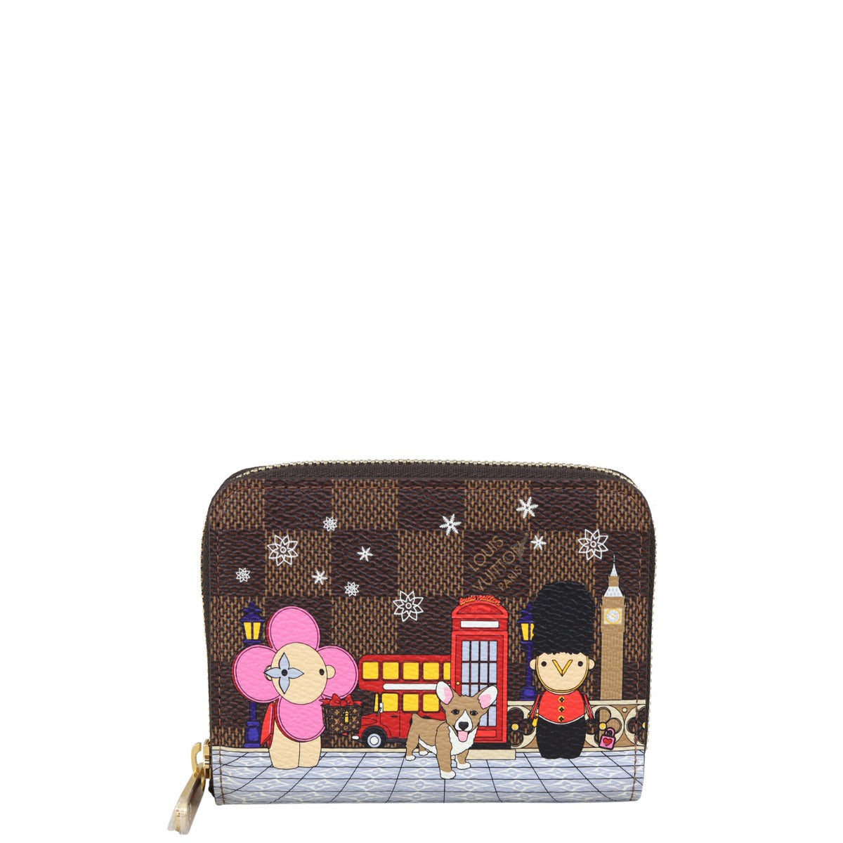 Louis Vuitton Zippy Coin Purse Damier Ebene Vivienne Christmas