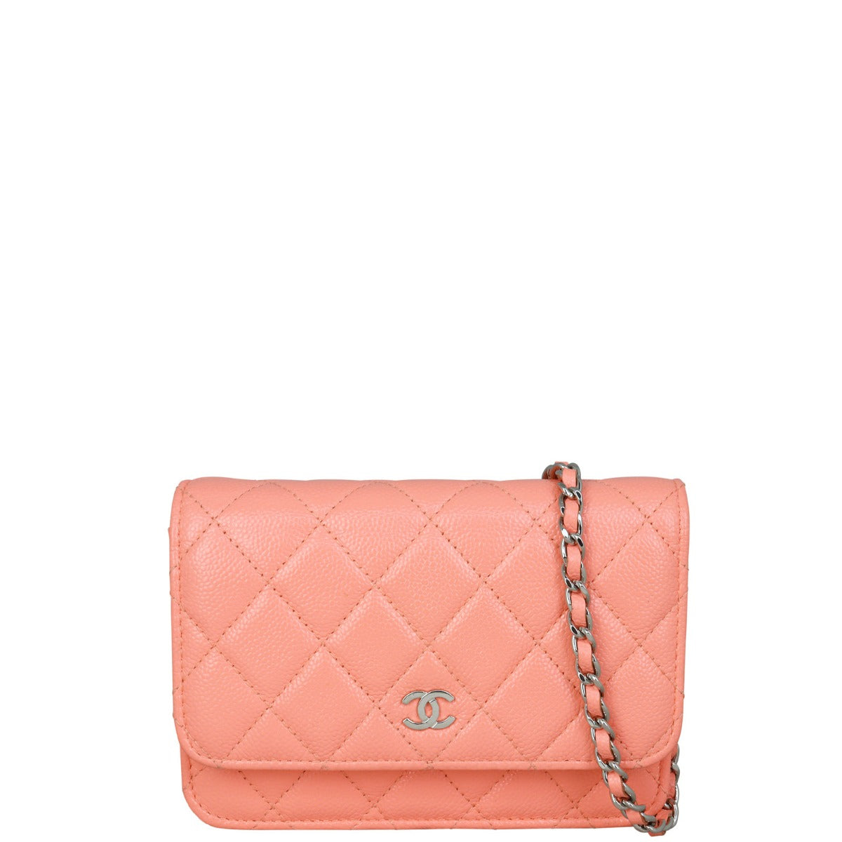 Chanel Mini Wallet on Chain | Bright Coral Pink – Luxe.It.Fwd