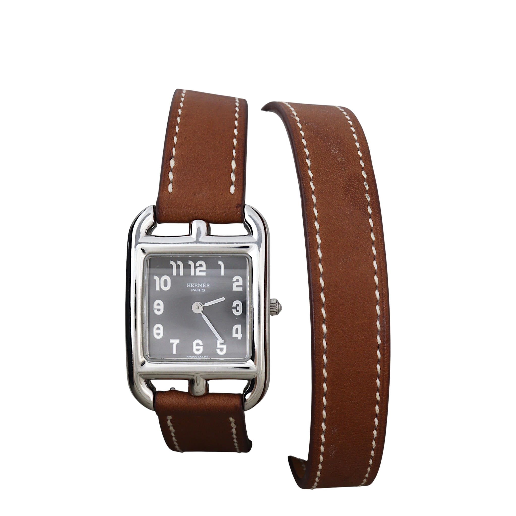 Hermes Watch Double Tour Stainless Steel Smooth Leather Silver HERMES エルメス ケープコッド ドゥブルトゥール ウォッチ  main image 2