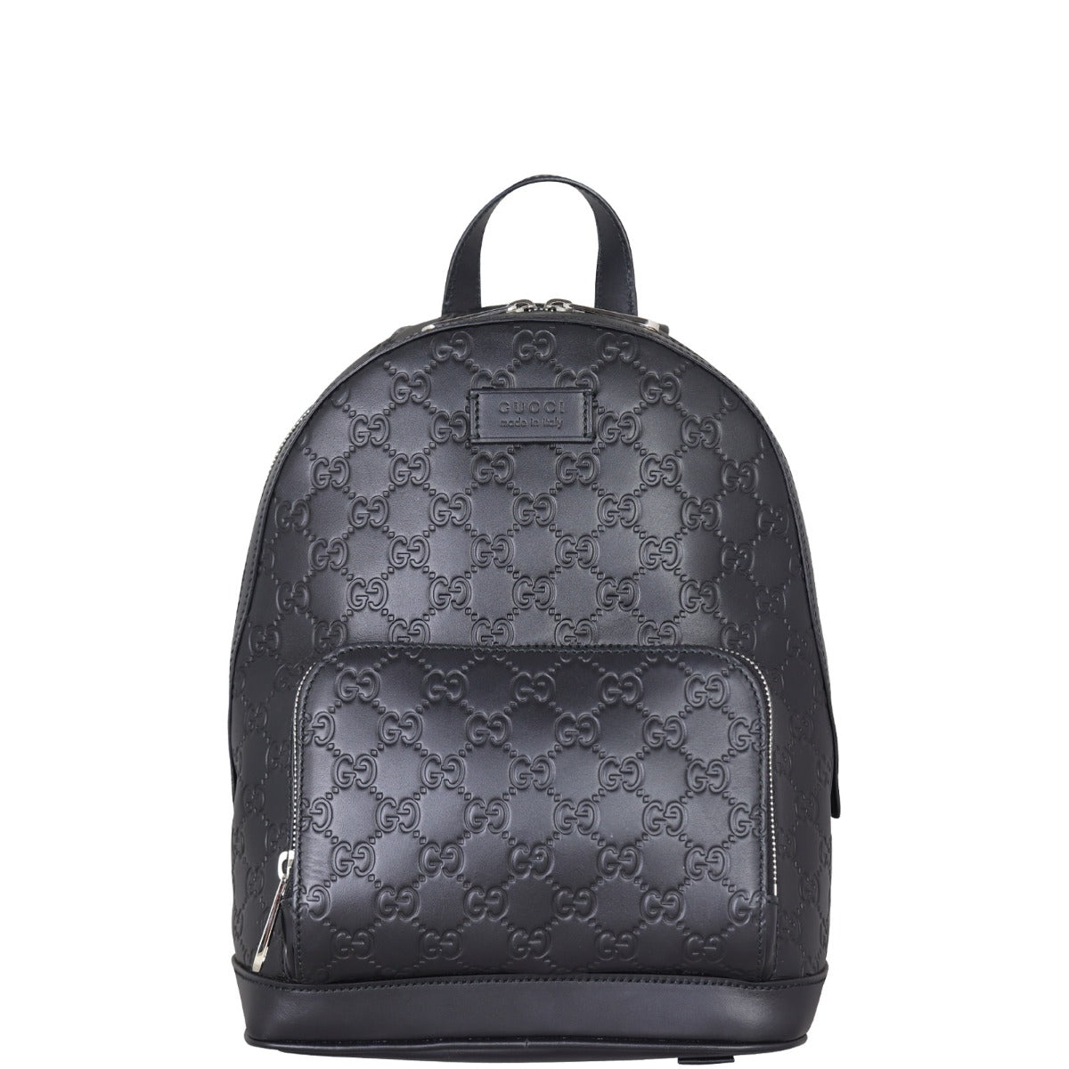 GUCCI Black Embossed Guccissima Leather Backpack Gucci Black Guccissima Backpack Leather Pony-style calfskin  main image 2