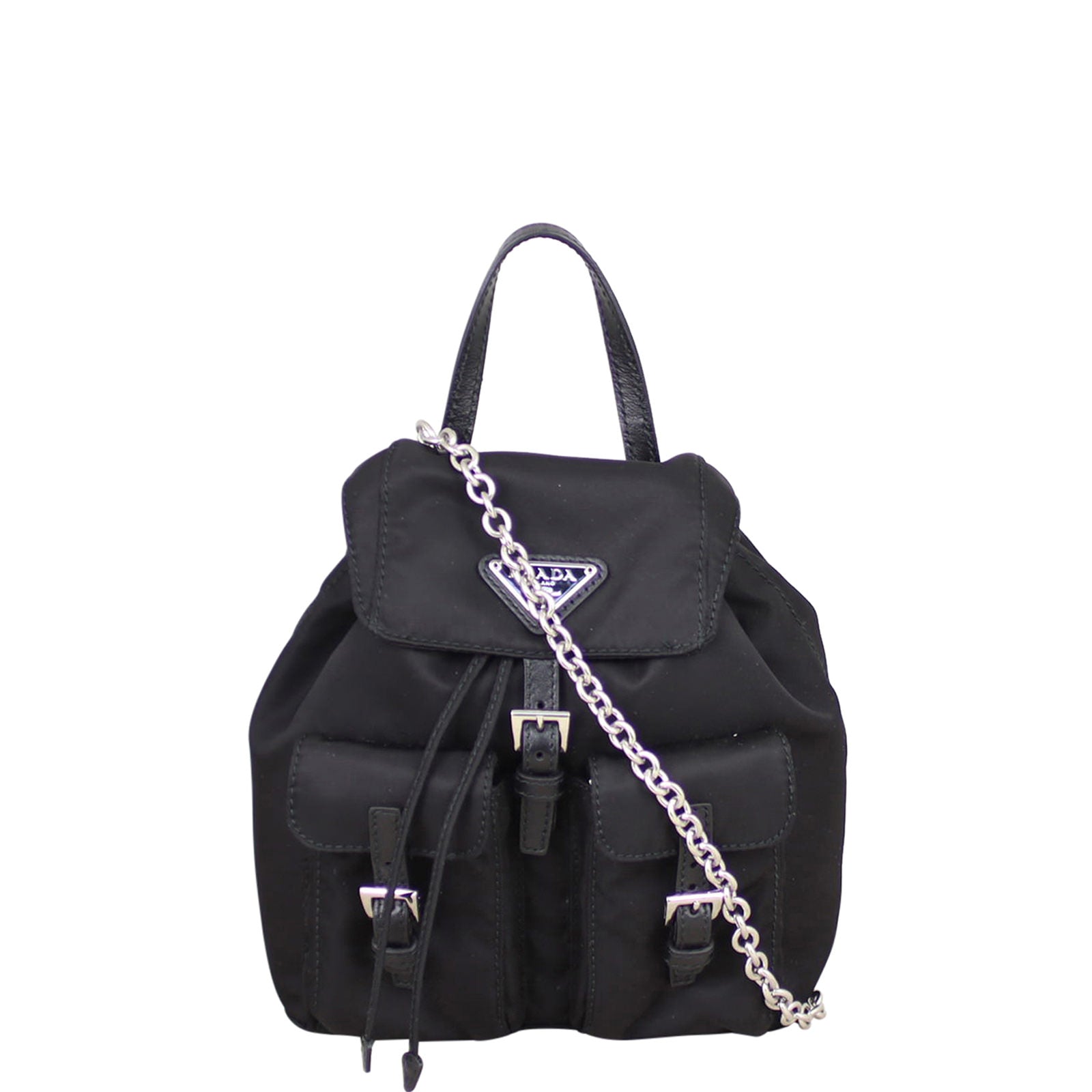 Prada Tessuto Vela Mini Backpack Chain Bag – Luxe.It.Fwd