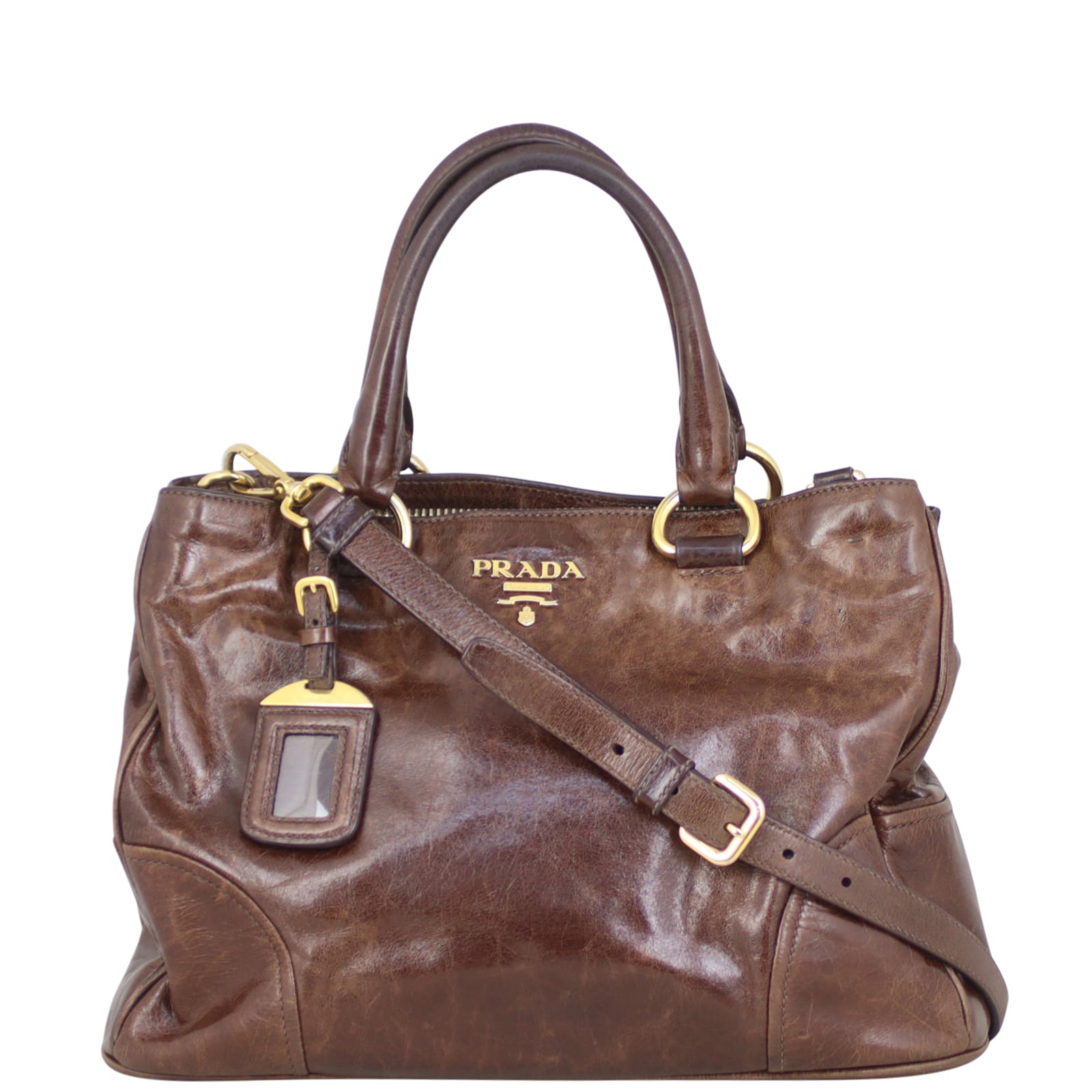 Prada Vitello Shine Two-Way Tote – Luxe.It.Fwd