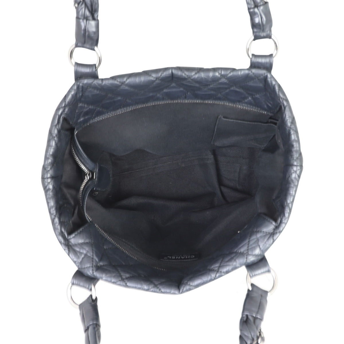 Chanel Lady Braid Tote Whole interior
