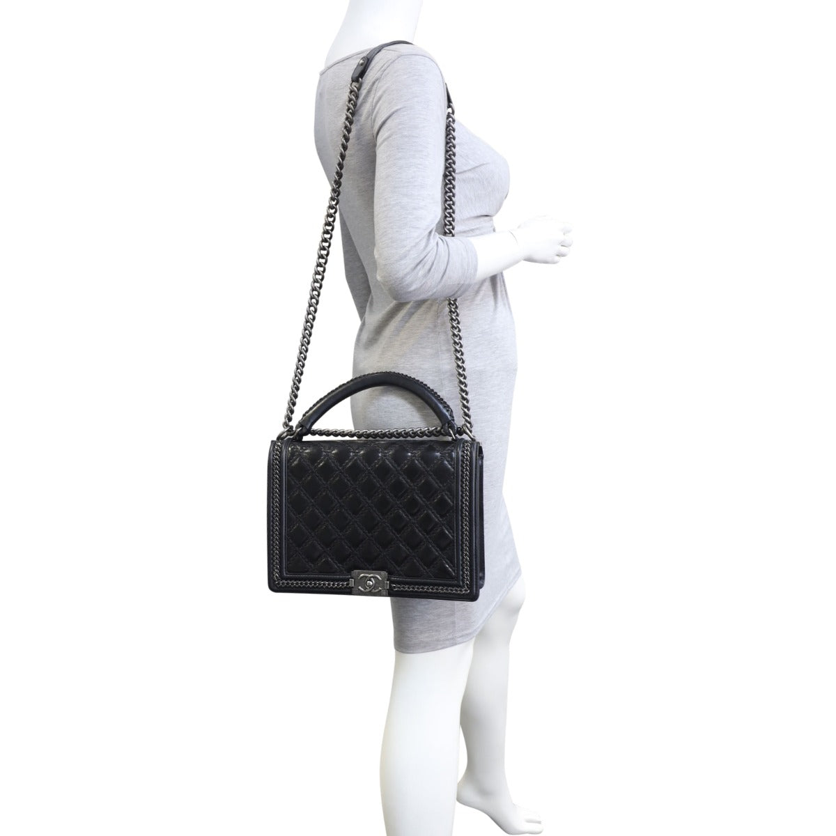 Chanel Boy Top Handle Bag Large Mannequin
