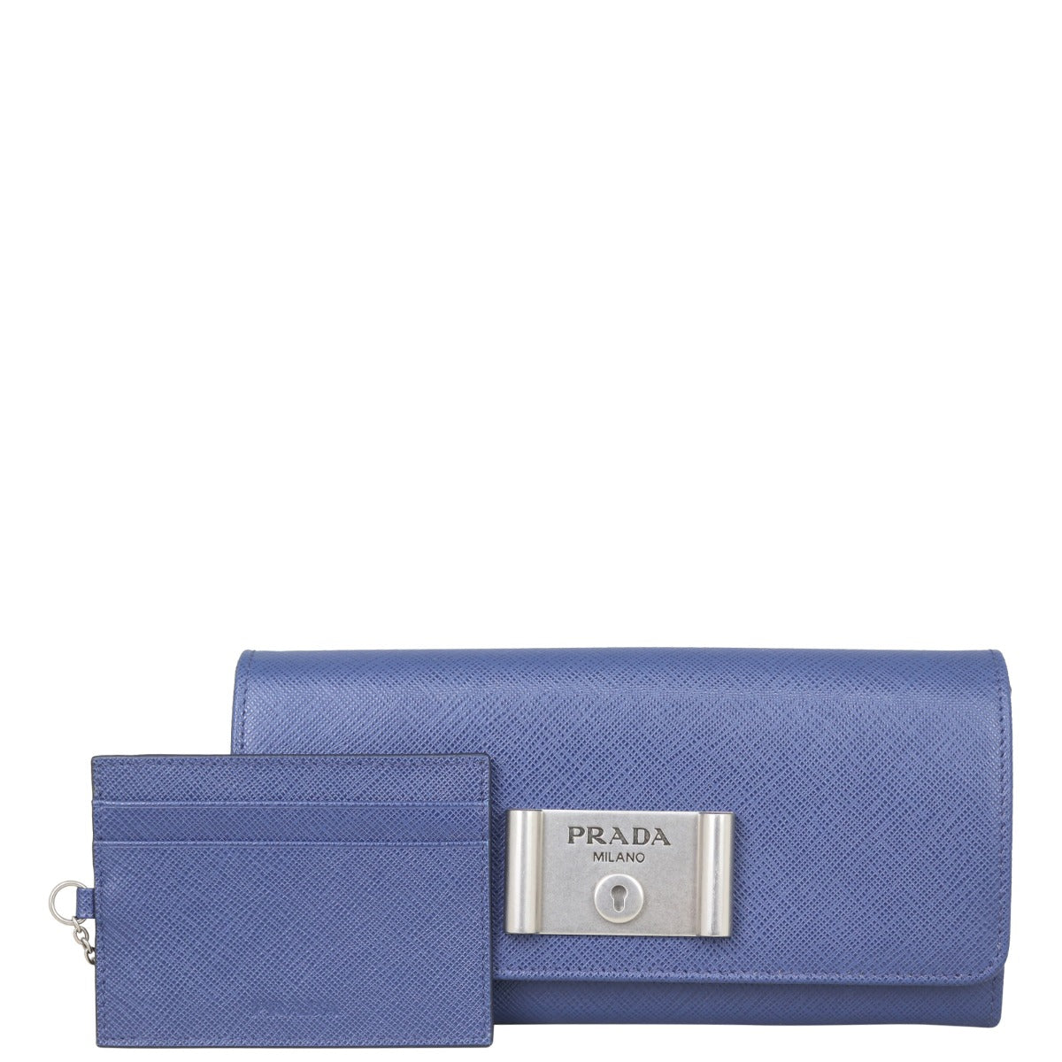Prada Saffiano Lock Wallet Front
