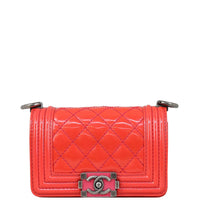 Chanel Boy Mini Patent Front