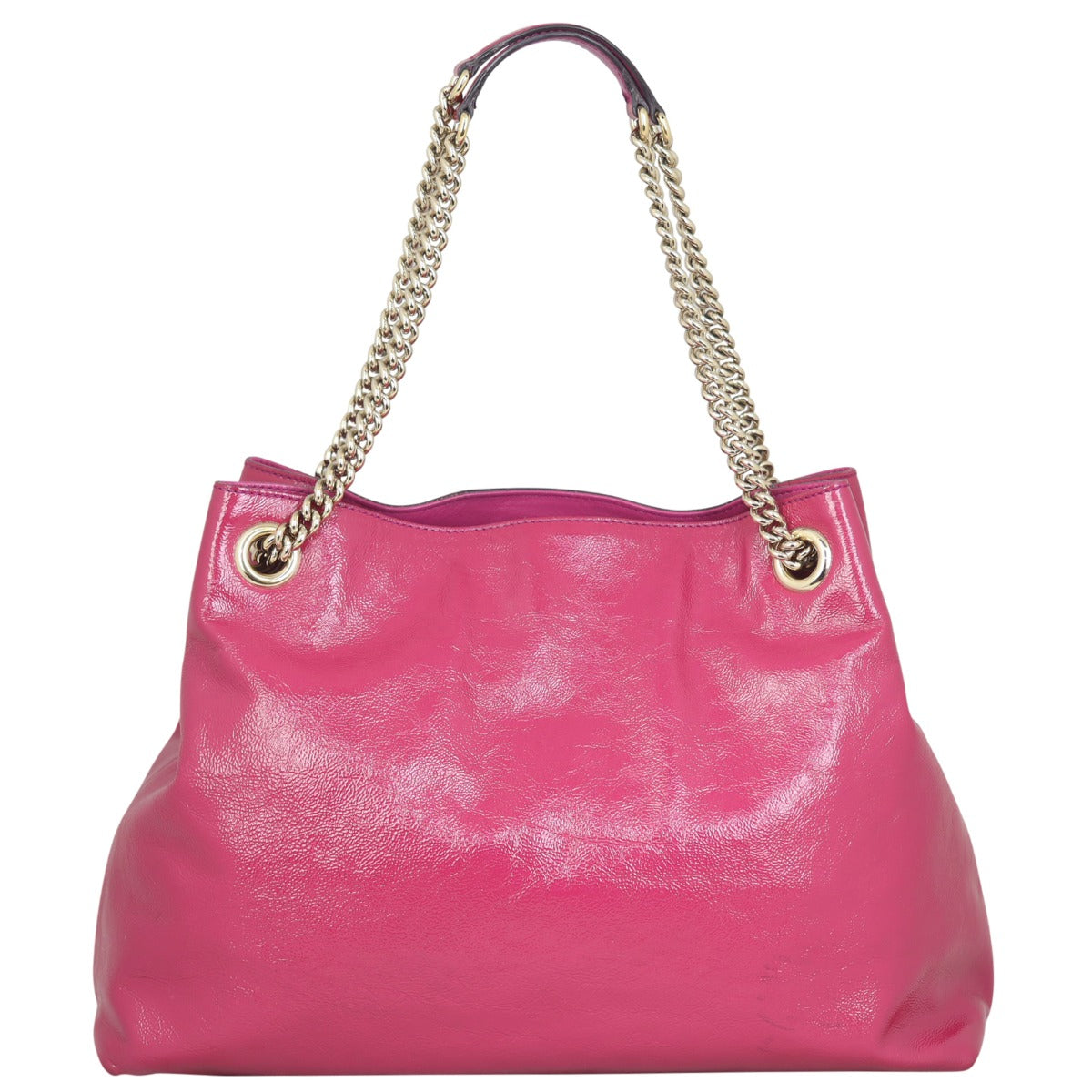 Gucci Soho Chain Shoulder Bag Medium Patent Back
