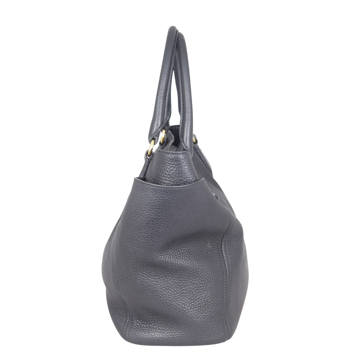 Prada Vitello Daino Side Pocket Tote Side
