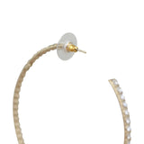 Chanel CC Crystal Hoop Earrings Back
