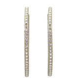 Chanel CC Crystal Hoop Earrings Back
