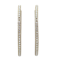 Chanel CC Crystal Hoop Earrings Back
