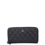 Chanel Classic Long Zipped Wallet Front
