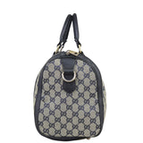 Gucci Blue Vintage Web Original GG Boston Bag Medium Side
