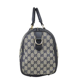 Gucci Blue Vintage Web Original GG Boston Bag Medium Side
