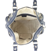 Gucci Blue Vintage Web Original GG Boston Bag Medium Whole interior
