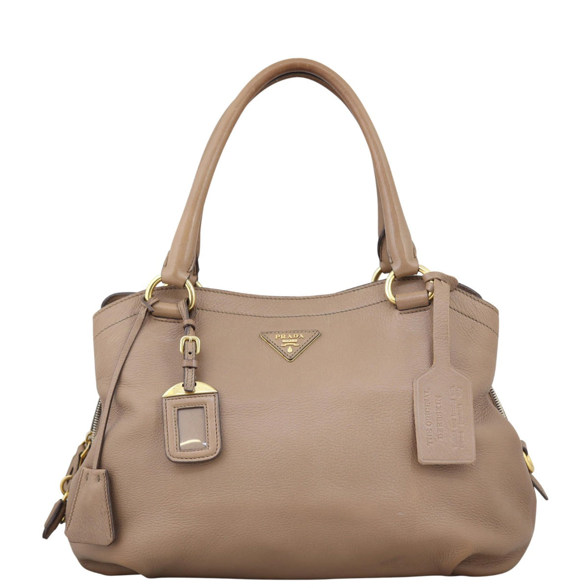 Prada Vitello Cervo Shopping Tote Front