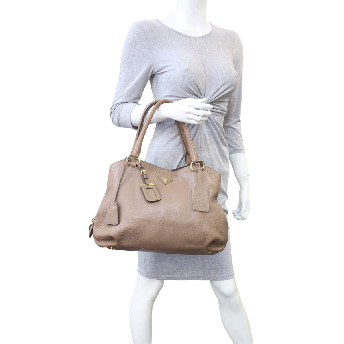 Prada Vitello Cervo Shopping Tote Mannequin