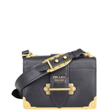 Prada Cahier Shoulder Bag Front with strap