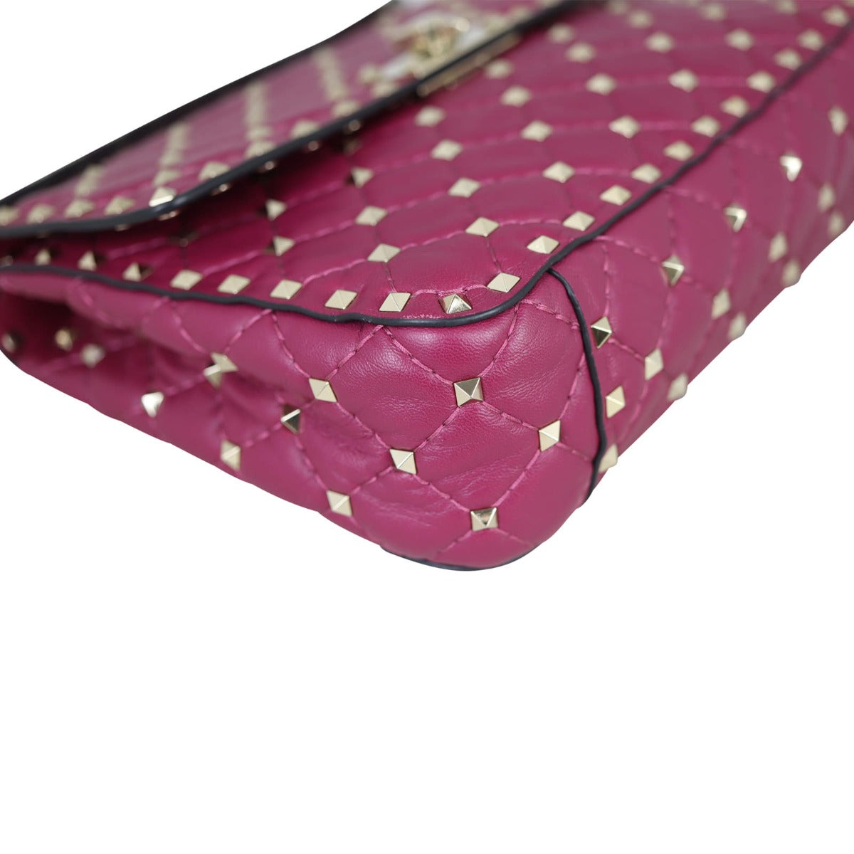 Valentino Rockstud Spike Medium Shoulder Bag Corner close up