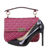 Valentino Rockstud Spike Medium Shoulder Bag Shoe