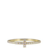 Tiffany & Co. T Diamond Wire Band Ring 18K Yellow Gold Front