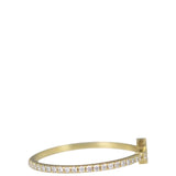 Tiffany & Co. T Diamond Wire Band Ring 18K Yellow Gold Side