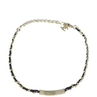 Chanel Logo Leather Choker Necklace Back