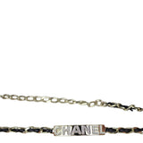 Chanel Logo Leather Choker Necklace Pendant