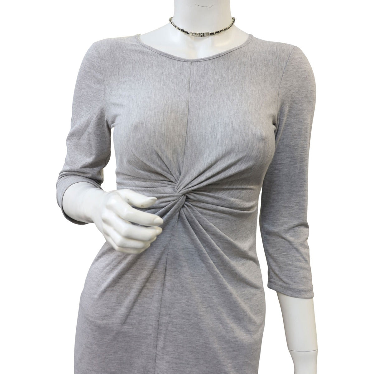 Chanel Logo Leather Choker Necklace Mannequin