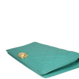 Chanel Boy Long Flap Wallet Corner Closeup