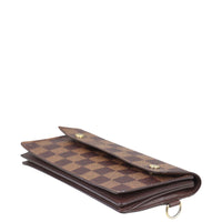 Louis Vuitton Portefeuille Accordion Long Chain Wallet Damier Ebene Corner Distance