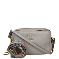 Prada Vitello Phenix Crossbody Bag Front with Strap