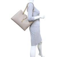 Saint Laurent Chevron Shopping Tote Mannequin