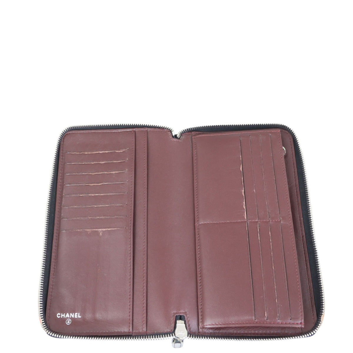 Chanel Classic CC Zip Around Organiser Wallet Interior