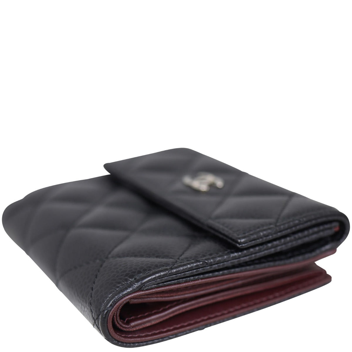 Chanel CC Compact Wallet Corner Closeup