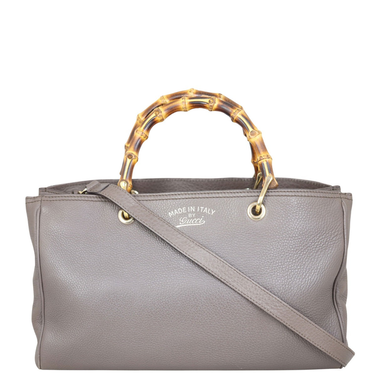 Gucci Bamboo Shopper Tote Medium Front with Strap