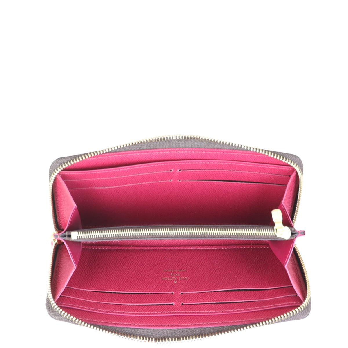 Louis Vuitton Clemence Wallet Monogram Fuchsia Interior