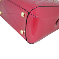 Louis Vuitton Montaigne BB Monogram Vernis Corner Closeup