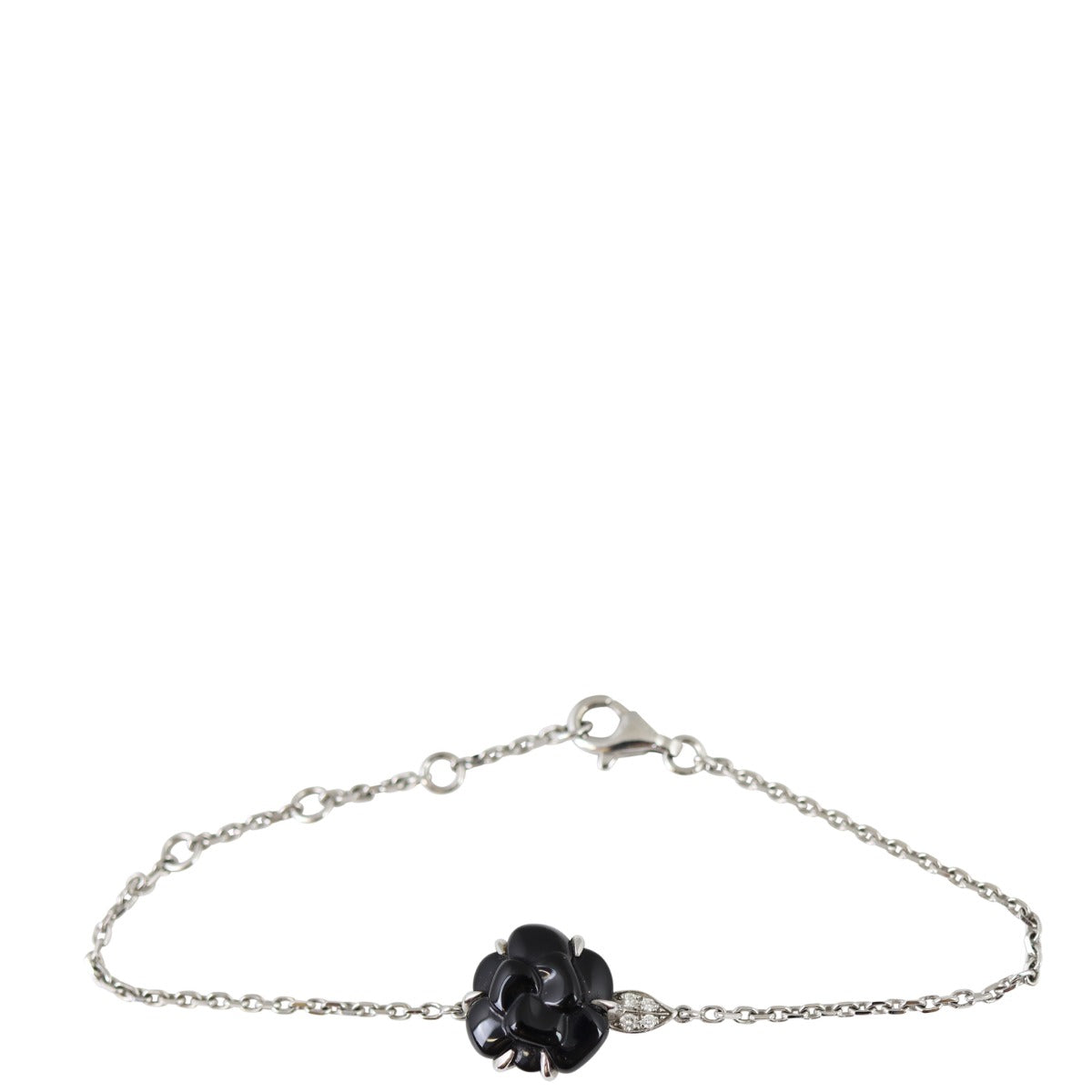 Chanel Camellia 18k White Gold Diamond Bracelet