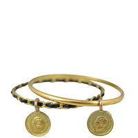 Chanel Logo Coin Bangle Pair