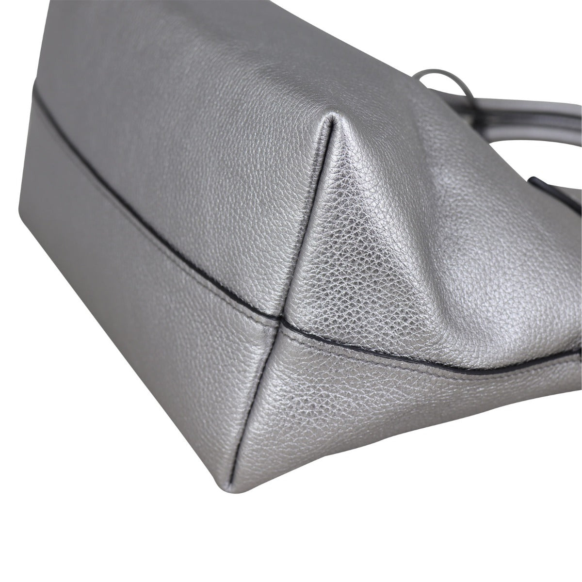 Prada Vitello Daino Small Zip Tote Corner Closeup