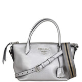 Prada Vitello Daino Small Zip Tote Front with Strap