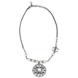 Chanel Pearl Flower Necklace Front