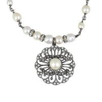 Chanel Pearl Flower Necklace Pendant