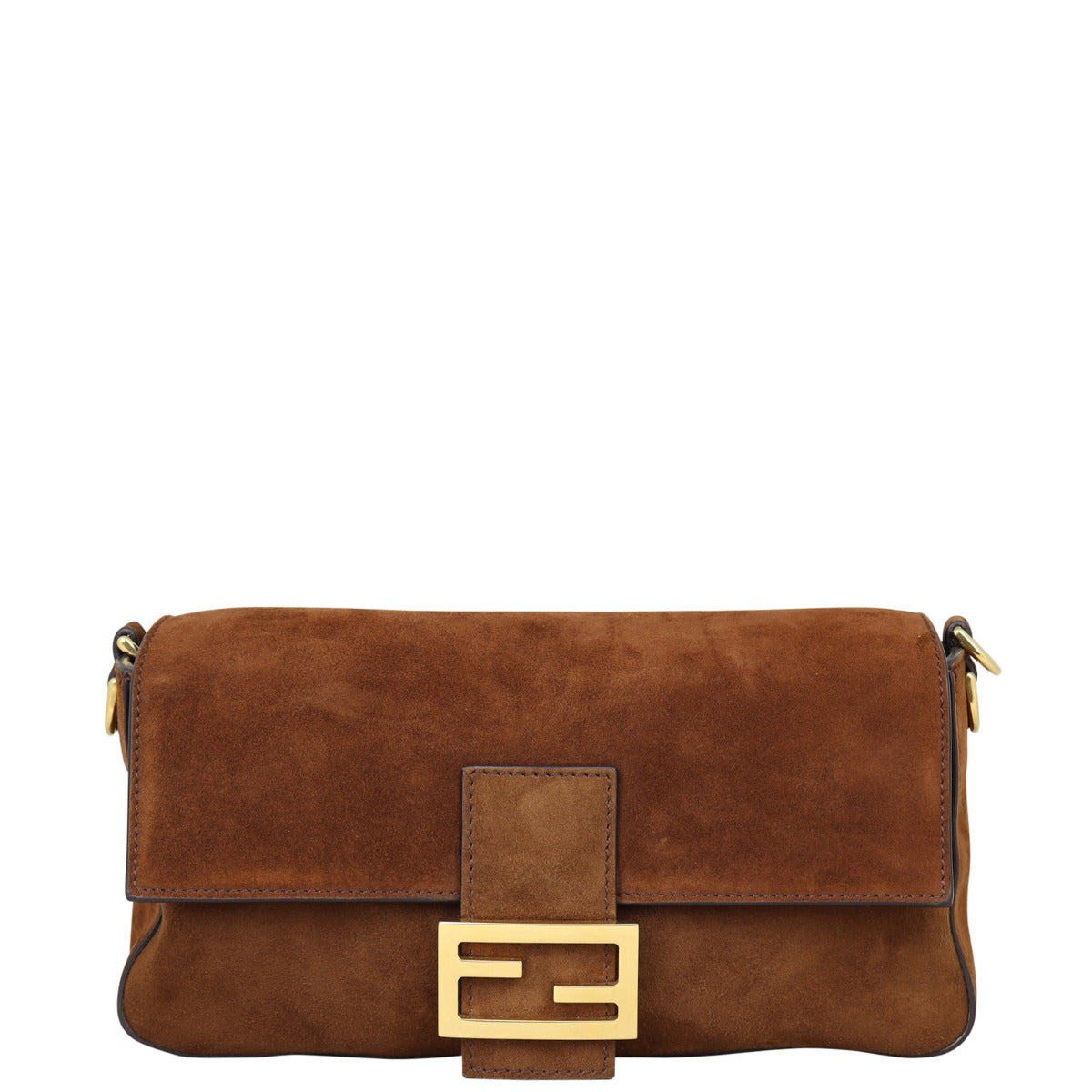Fendi Suede Baguette Bag Front