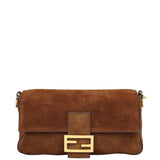 Fendi Suede Baguette Bag Front
