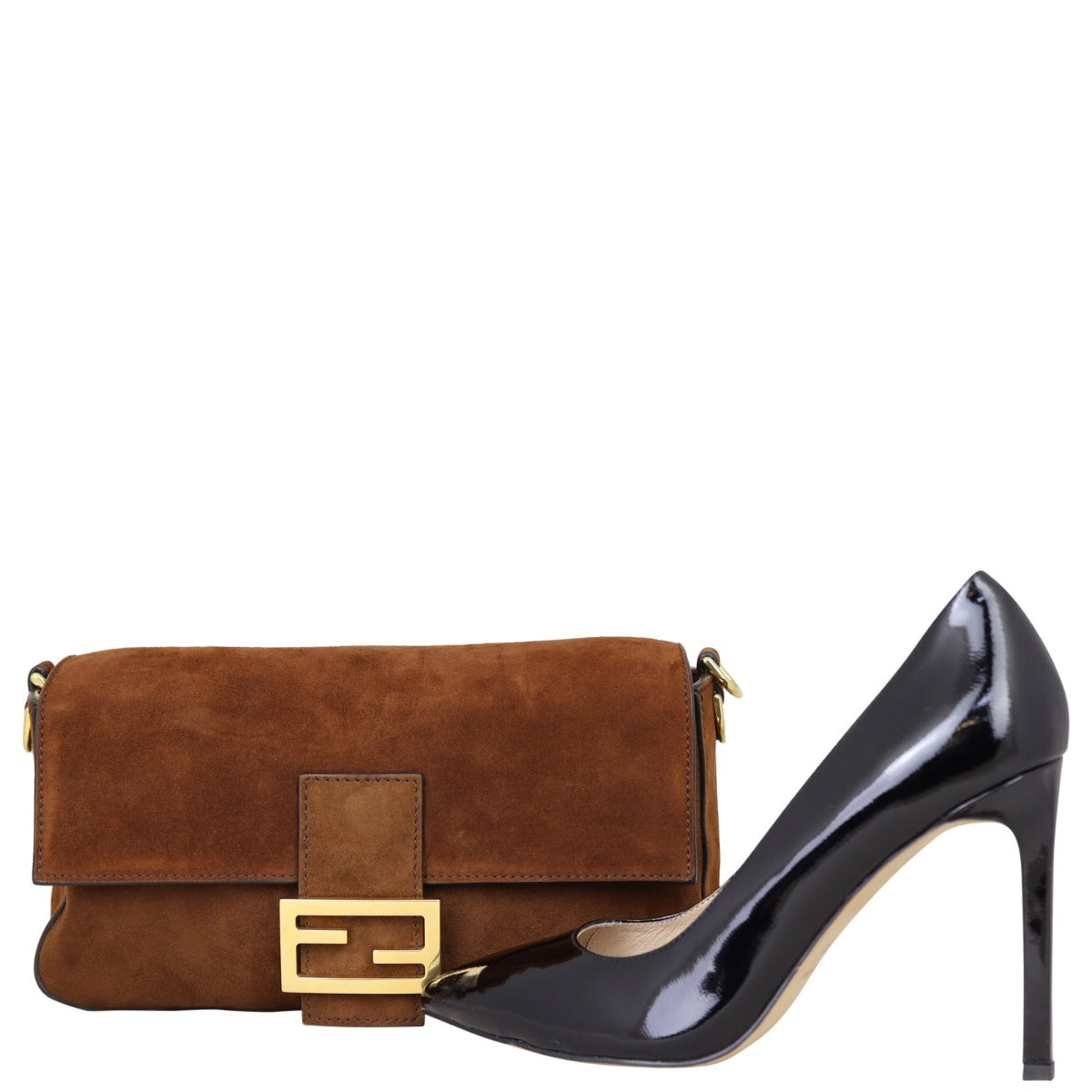 Fendi Suede Baguette Bag Shoe