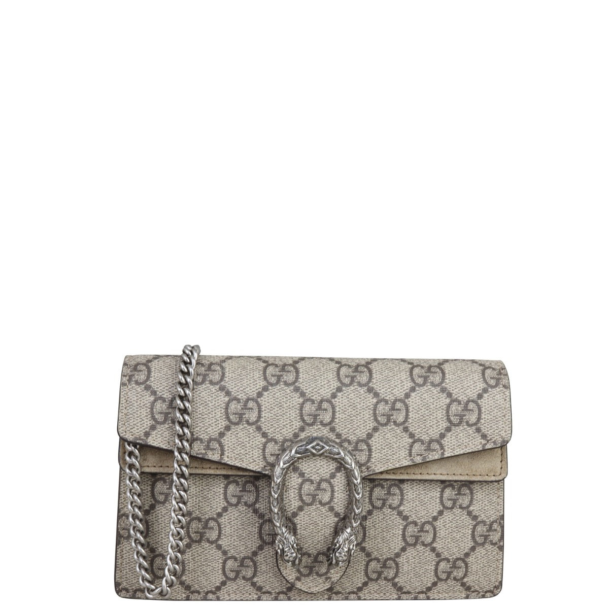 Gucci Dionysus GG Supreme Super Mini Bag Front with Strap