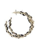 Chanel CC Lambskin Hoop Earrings Side