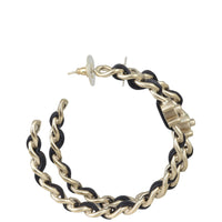 Chanel CC Lambskin Hoop Earrings Side